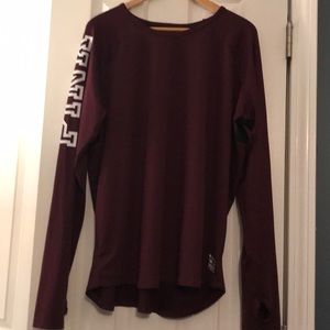 Pink long sleeve active shirt maroon color!